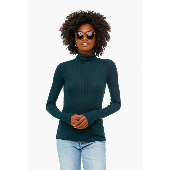 Faherty Tops - NWT FAHERTY Emerald Legend Ribbed Roscoe Turtleneck in Emerald Size XL